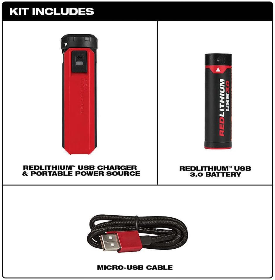 48-59-2013 Suitable for Milwaukee REDLITHIUM USB Charger and Portable Power Source Kit8