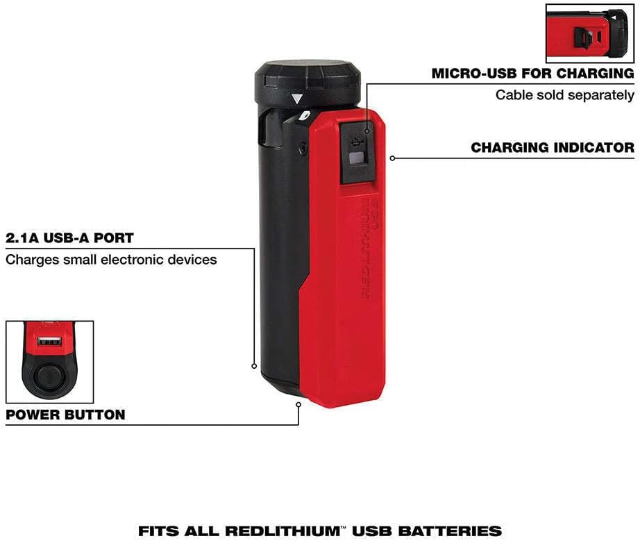 48-59-2013 Suitable for Milwaukee REDLITHIUM USB Charger and Portable Power Source Kit8