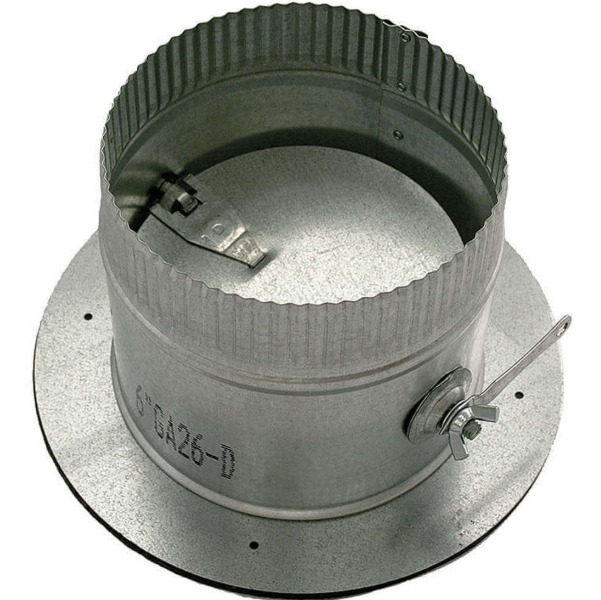 7 Round Take-Off Collar w-Damper, 26 ga.