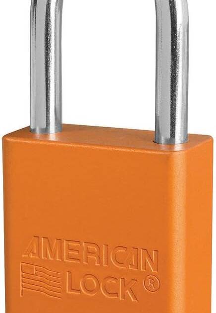 American Lock Padlock, 1106 Orange Keyed Different (6-Pack)