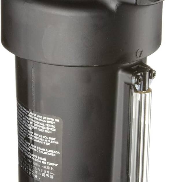 Dixon F17-800A Norgren Series Semi Automatic Drain Airline Filter with Sight Glass, Metal Bowl,