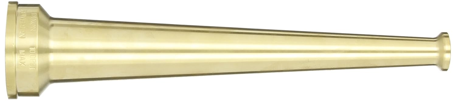 Dixon Valve BN15F Brass Fire Equipment, Plain Hose Nozzle, 1-1/2" NST (NH), 10" Length, 1/2" Orifice - Image 2