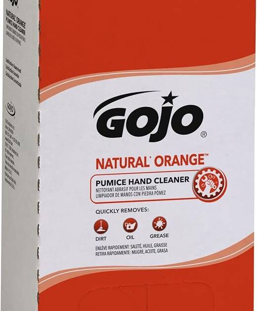 GOJO PRO TDX Natural Orange Pumice, Refill, 4ct x 2000 mL - 7255-04