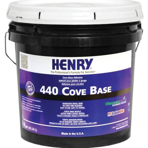 Henry 12113 Cove Base Adhesive, 440, 15 Liter