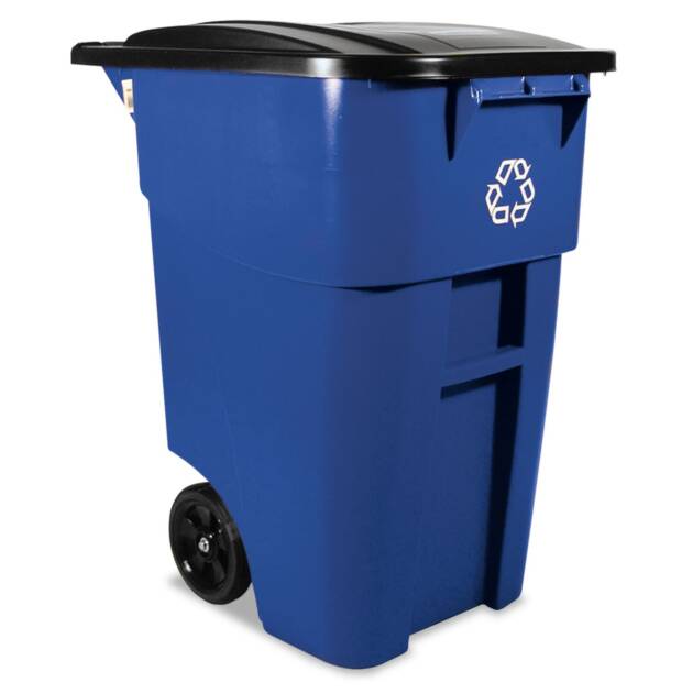 Rubbermaid 9W2773BLU Brute Recycling Rollout Container