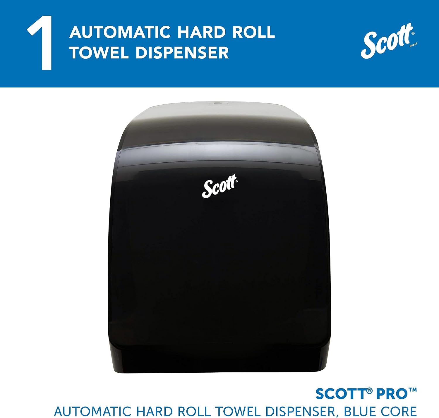 Scott Professional Automatic Hard Roll Paper Towel Dispenser (34348) - Black, Wall Mounted, Compatible with Scott Pro Blue Core Towels2