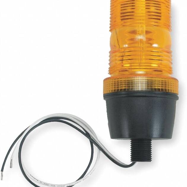 Warning Light, Strobe Tube, Amber, 120VAC