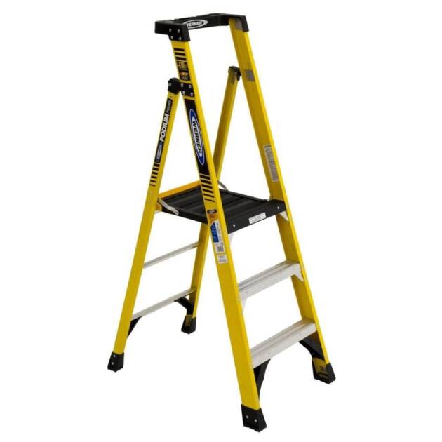 Werner 3 ft. Yellow Fiberglass Step Ladder